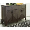 Signature Design by Ashley Dellbeck Dining Server Brown/Beige: Vintage Style Sideboard with Veneer Surface, Wood Frame - 2 of 4