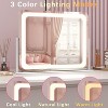 22''x17'' Vanity Mirror with Dimmable LED Lights - 3 Color Modes, Smart Touch Control & 360° Rotating Base - 3 of 4