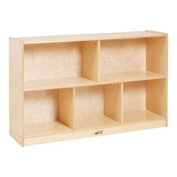 ECR4Kids 5-Compartment Mobile Storage Cabinet, 30in, Classroom Furniture