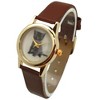 Olivia Pratt Cat and Dog Face Faux Leather Band Women Watch - 2 of 3