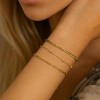 Adriana 3-Piece Stackable Bracelet Trio Set, Beaded, Figaro, Paperclip Link - 4 of 4