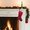 Haute Decor Red and Black Buffalo Check HangRight Christmas Stocking