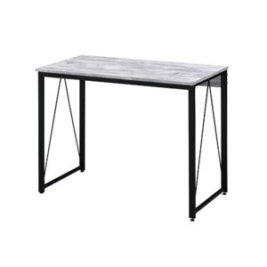 INFURNIC Desks Rectangular Writing Desk with V-Shaped Metal Base for Modern Home Office Style, Easy to Assemble, Grey, 35"*18"*28" - 1 of 4