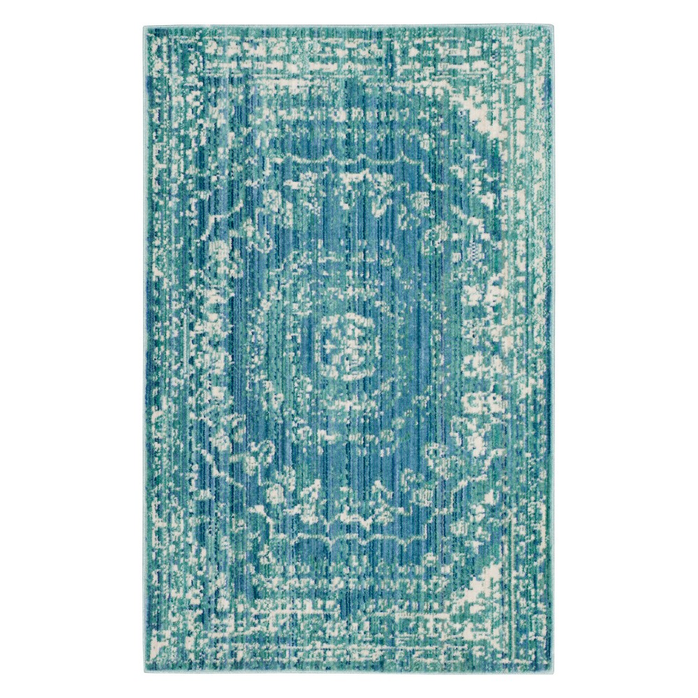 2'x3' Medallion Loomed Accent Rug Blue - Safavieh