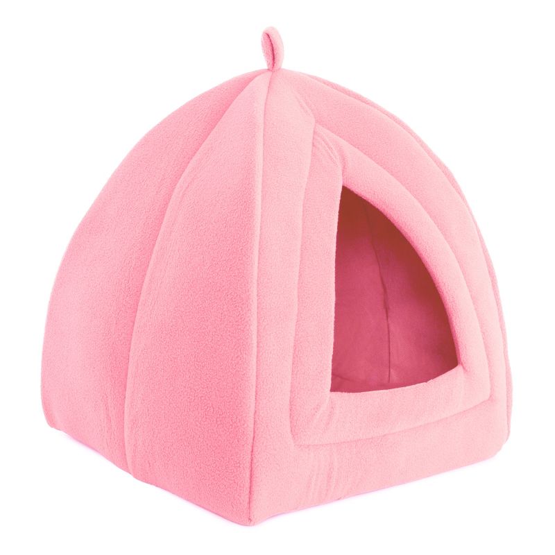 Cat House - Indoor Bed with Removable Foam Cushion - Pet Tent for Puppies, Rabbits, Guinea Pigs, Hedgehogs, and Other Small Animals by PETMAKER (Pink), 4 of 9
