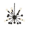 JONATHAN Y 19.5" Adjustable Iron Orbit Modern Industrial Sputnik LED Chandelier Black : UL Listed, No Shade, E12 Base - 2 of 4