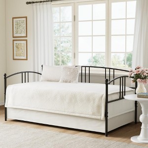 Twin Daybed, Metal Sofa Bed Frame with Steel Slat Support for Living Room, Bedroom and Guest Room - 1 of 4