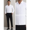 INSPIRE CHIC Men's Long Sleeve Button Down Solid Color Business Dress Shirt - 4 of 4