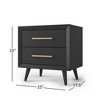 Child Craft Cranbrook 2 Drawer Nightstand for Nursery or Bedroom, Large Storage Drawers, Made of Sturdy Pinewood, Non-Toxic, Baby Safe Finish - 3 of 4