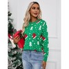 Women's Christmas Sweater Funny Funny Christmas Tree Pullover Snowflake Long Sleeve Crew Neck Sweater Shirt - 3 of 4