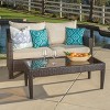 Christopher Knight Home Antibes 2PCS Outdoor Wicker Loveseat and Coffee Table Set with Cushions - image 2 of 4