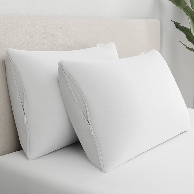AllerEase 2-Pack Waterproof Pillow Protector - White (Standard/Queen), 3 of 8