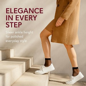 30 Pairs Women’s Sheer Ankle Socks Invisible Lightweight Dress Socks for Flats Heels Reinforced Toe - 1 of 4