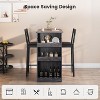 Jojoka 3-Piece Pub Dining Set with Three-Tier Storage Shelf for Small Apartments - 4 of 4