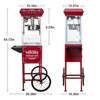 Infurnic Popcorn Poppers, with Cart, Kitchenware for Family Gatherings, Red, 26.38"*15.35"*54.72" - 3 of 4