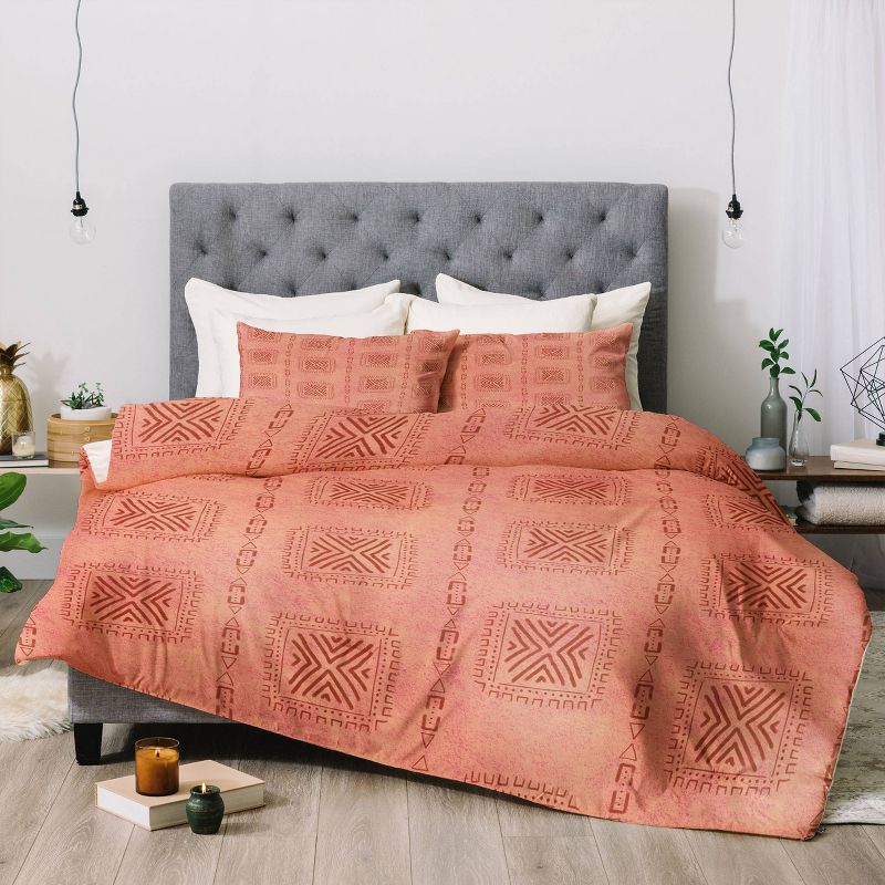 Deny Designs Schatzi Brown Mudcloth Comforter Set Terracotta, 5 of 8