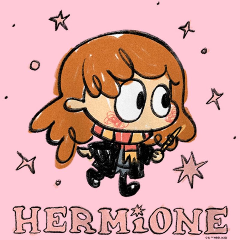 Girl's Harry Potter Hermione Starry Cartoon T-Shirt, 2 of 5