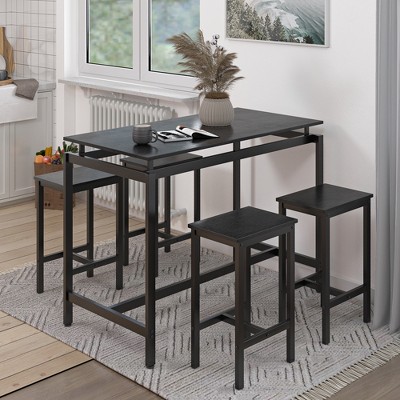 5-Piece Dining Set with 4 Bar Stools and Counter Height Bar Table : Target