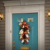 National Tree Company Fall Teardrop Wall Decoration, Decorated with Pumpkins, Pine Cones, Berry Clusters, Maple Leaves, Autumn Collection, 24 in - 2 of 4