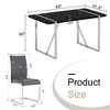 NicBex Dining Table Set for 4 Rustic Industrial Rectangular Dining Table with MDF Tabletop with 4 PU Chairs for Kitchen - 3 of 4