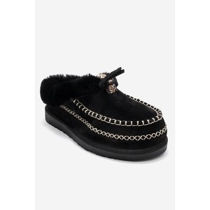 Noriel - Black Suede Genuine Leather Moccasin Slipper (Women) | Forever & Always Shoes - 1 of 4