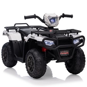 12V Kids Ride on ATV, Battery-Operated Car for Toddlers, High/Low Variable Speed Ride on Electric Vehicle with LED Light,Music,USB - 1 of 4