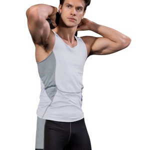 Anna-Kaci Active Men's Sleeveless Compression Tank Top with Mesh Panels and Stretch Moisture-Wicking Fabric - 1 of 4