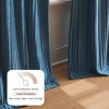 38"x84" Lush Decor Glam Pleated Velvet Light Filtering Window Curtain Panels Teal Pair - 3 of 4