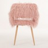 Maliang Faux Fur Upholstered Make Up Chair With Metal Leg - 4 of 4