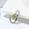 Flower Heart Charm European Bead CZ Sterling Silver Ginger Lyne Collection - 2 of 4