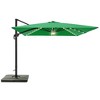 Sonkuki 10×10FT Outdoor LED Cantilever Patio Umbrella w/Base, 360° Rotation and Infinite Canopy Angle Adjustment - 2 of 4