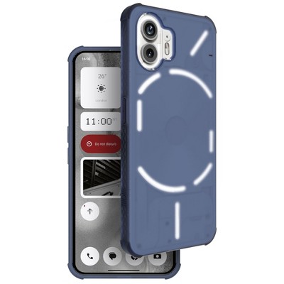 TUDIA Cover Per Nothing Phone (2) [SKN]: Antiurto E Anti-ingiallimento, Custodia Satinata Opaca Nero