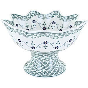 Blue Rose Polish Pottery P184 Manufaktura Pedestal Fruit Bowl - 1 of 1