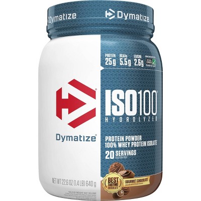 Dymatize 100% Whey Isolate ISO100 Hydrolyzed Protein Powder - Gourmet Chocolate - 22.6oz