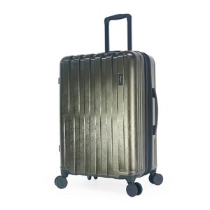 Olympia USA Medium Checked Sidewinder 26" Hardside Spinner Suitcase with Utility Hook - 1 of 4