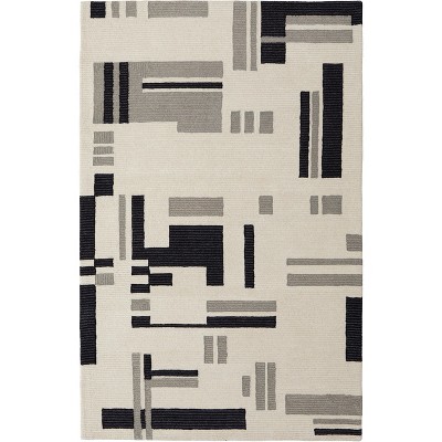 Maguire Transitional Abstract Ivory/Taupe Area Rug