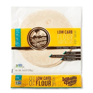 La Tortilla Factory High Fiber Low Carb Traditional Flour Tortillas - 11.8oz/8ct - 1 of 3