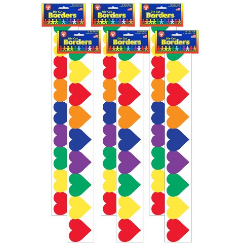 Hygloss Multi-Color Hearts Border, 36 Feet Per Pack, 6 Packs - image 1 of 1