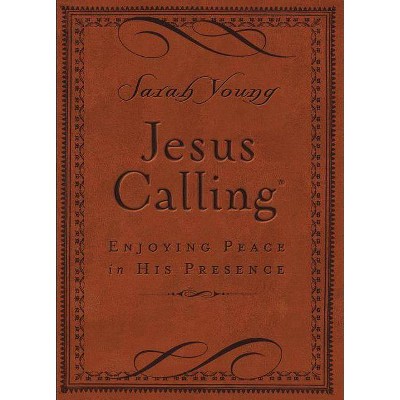 Jesus Calling, Small Brown Leathersoft, with Scripture References - by  Sarah Young (Leather Bound)