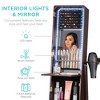 Best Choice Products Full Length LED Mirrored Jewelry Storage Organizer Cabinet w/ Interior & Exterior Lights - 3 of 4