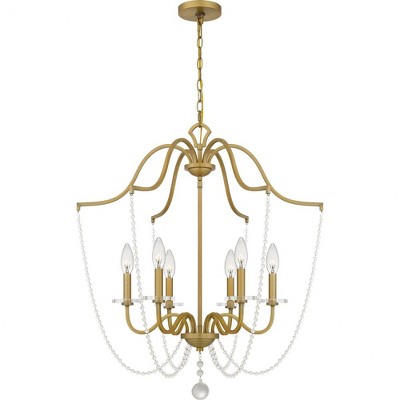 Quoizel Lighting Sunday 6 - Light Chandelier in  Aged Brass