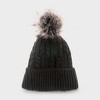 Canada Weather Gear Women's Thermal Lined Knit Beanie with Faux Fur Pom - Warm Winter Hat for Women - 2 of 4