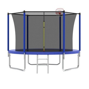 Aukfa Trampoline with Safety Enclosure Net, Outdoor Trampoline Set with Ladder for Backyard Fun for Adults/Kids - 1 of 4