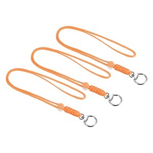 Unique Bargains Braided Wrist Polyester Keychain Wallets ID Cards Lanyard with Hook 3 Pcs - 1 of 4