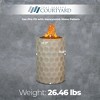 Four Seasons Courtyard 11.8" Steel Smokeless Propane Gas Fire Pit Round Honeycomb Stone Fireplace with Cover for Outdoor Backyard Patio Heating, Brown - 3 of 4