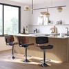 Mountclair Adjustable Barstool Black - WyndenHall: Mid-Century, Swivel, Faux Leather, Footrest, Plywood & Metal Frame - 2 of 4