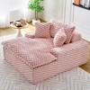 NicBex Oversized Corduroy Lounge Sofa Couch with Three Detachable Pillows,Upholstered Sleeper Sofa for Living Room,Bedroom - 2 of 4