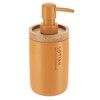 Evideco French Home Goods Elegant Soap Dispenser - Polyresin and Bamboo Design, Refillable Liquid Pump - 2 of 4