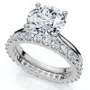 Pompeii3 Certified 2.77Ct Solitaire Diamond Ring & Eternity Band 14k Gold or Pt Lab Created - 3 of 4