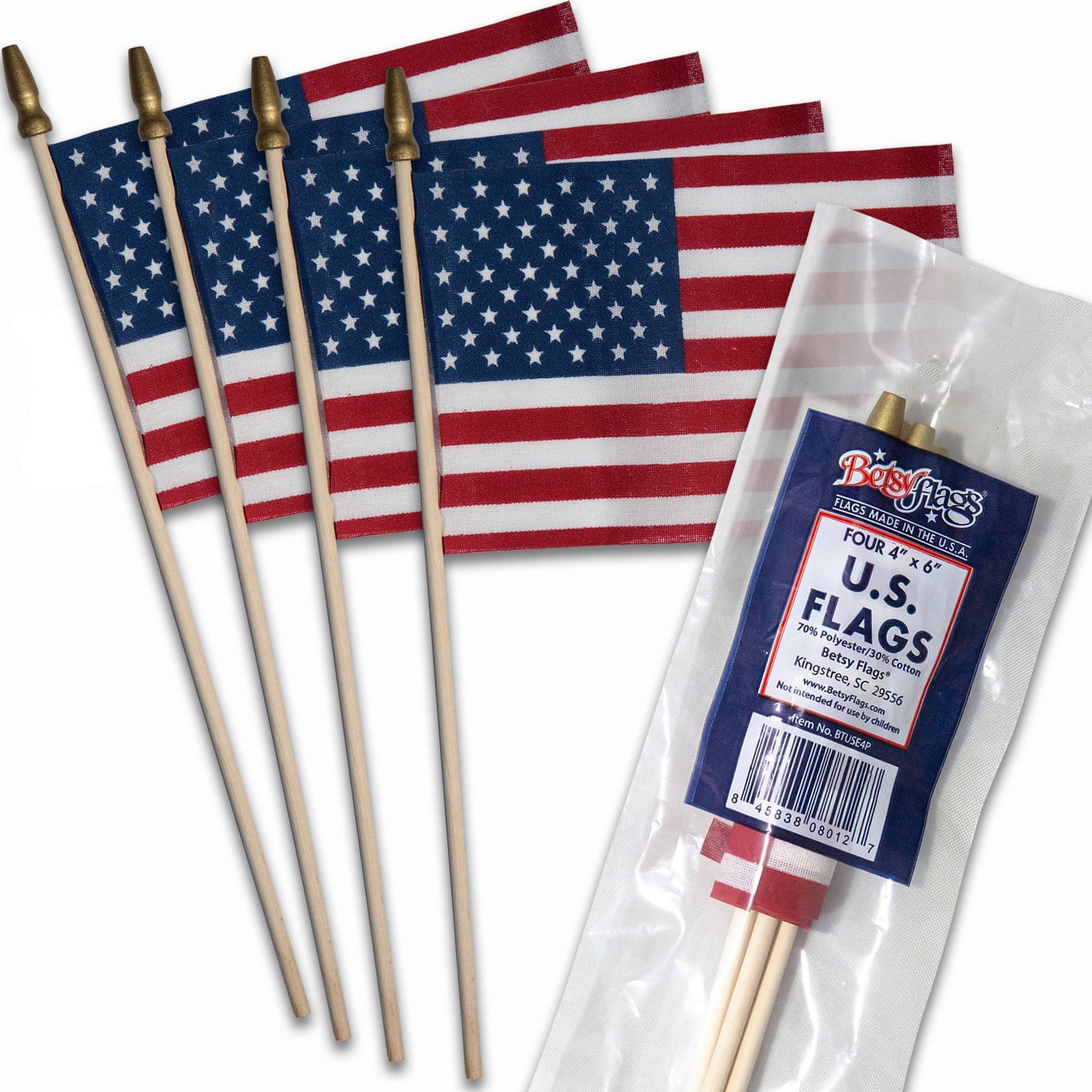 Valley Forge Flag 6.25"x10" US Stick Flag